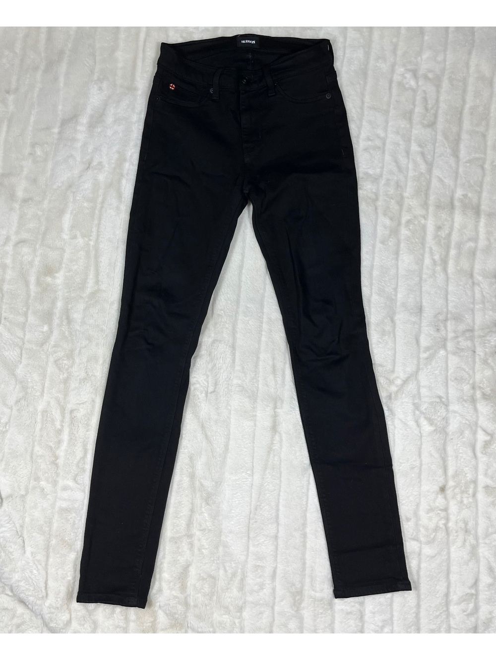 Hudson 26 Black Denim Nico Super Skinny Fall Concert Preppy Luxe Midrise Jeans